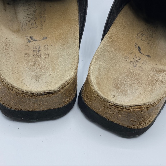 Birkenstock Birki’s Black Leather Mules Clogs - Size 5 - Picture 6 of 8